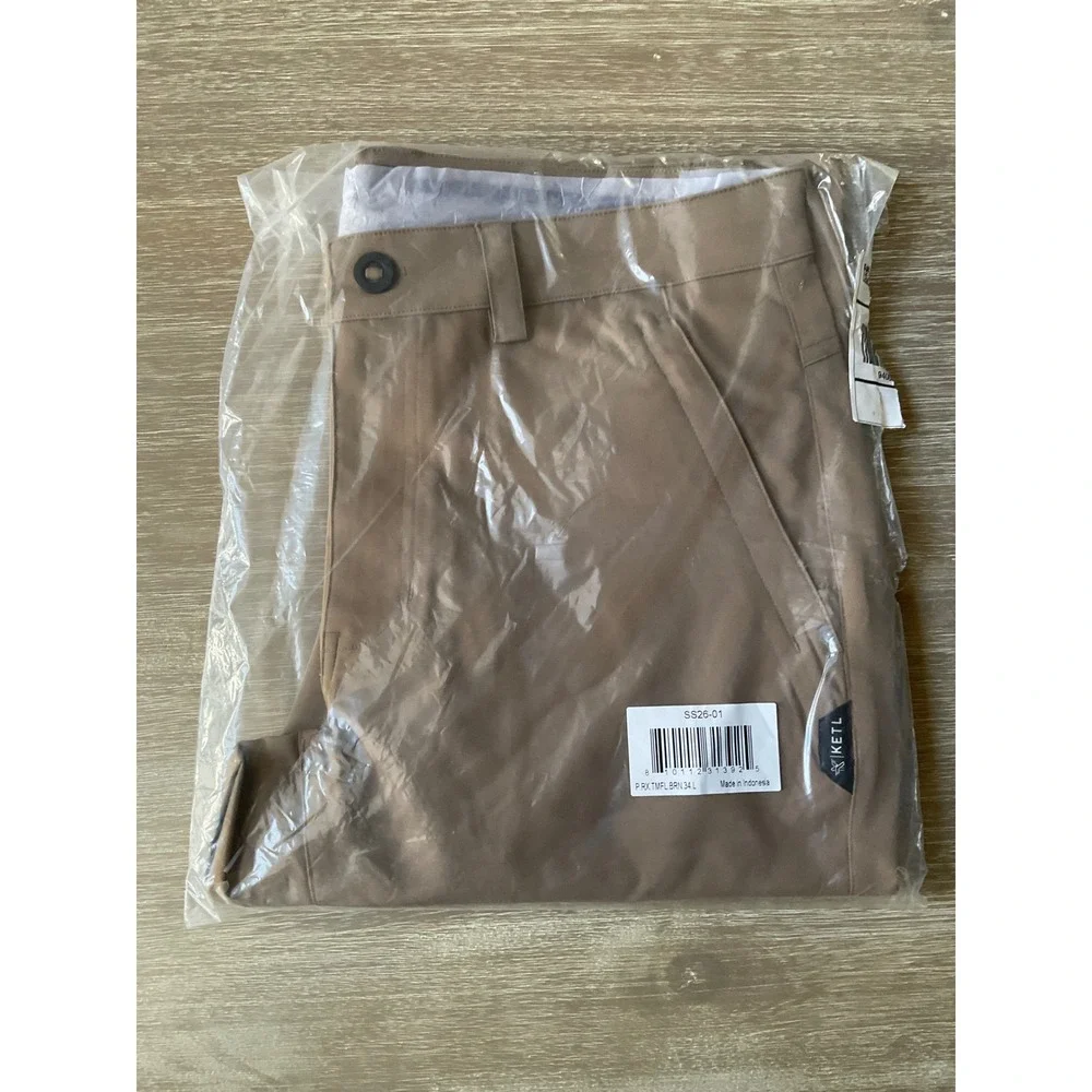 KETL Mountain Tomfoolery Chino Travel Pants Pants Brown Size 34L New With Tags